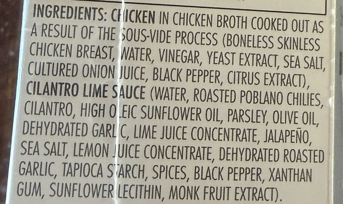 Image of the ingredients list from the back of the box.