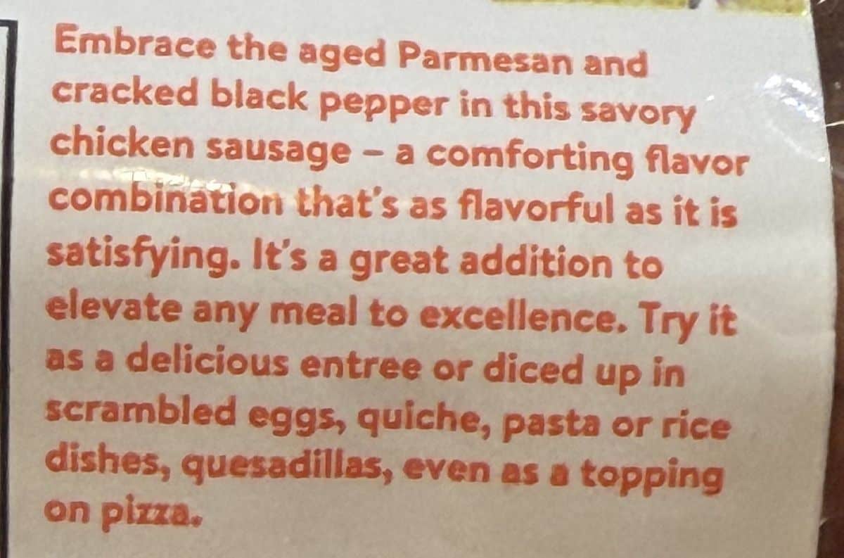 Image of the product description from the back of the package.