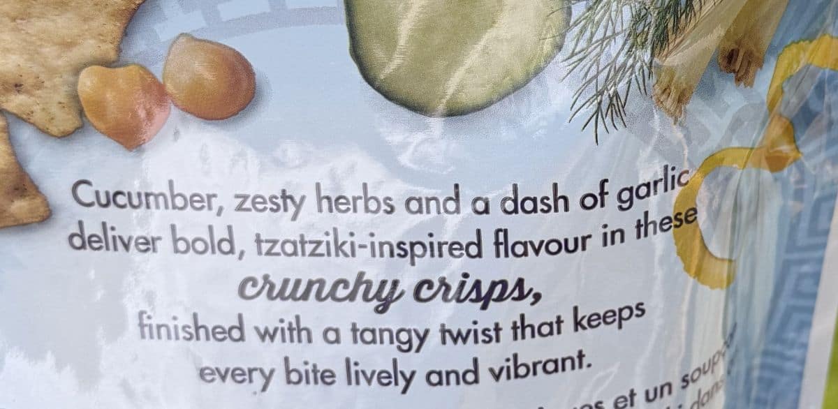 Image of the product description from the back of the bag.