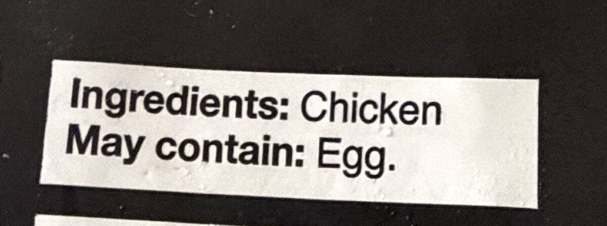 Image of the ingredients from the back of the bag.