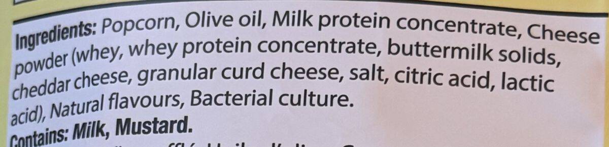 Image of the ingredients from the back of the bag.